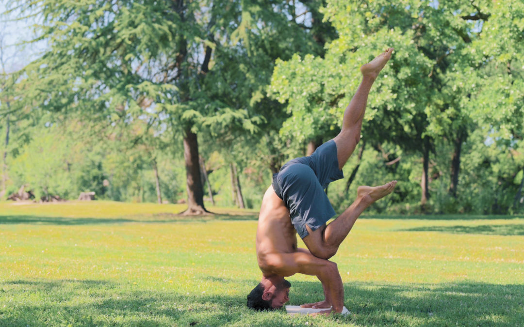 Frog Headstand with Leg Extension