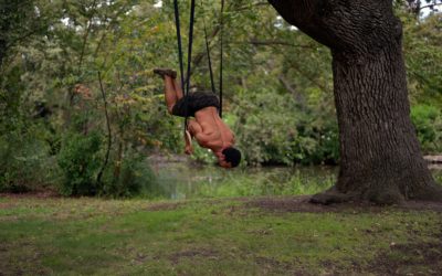 Shoulder Stand on Rings – Tuck