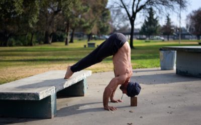 Handstand Push-up with Feet on Box to Target