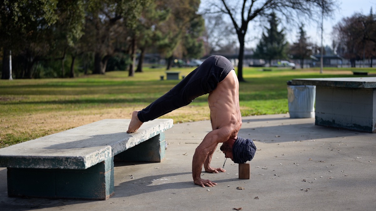 Handstand Push-up with Feet on Box to Target - Height Performance